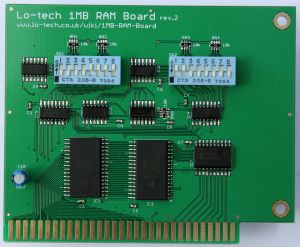Lo-tech 1MB RAM Board (r02), Assembled