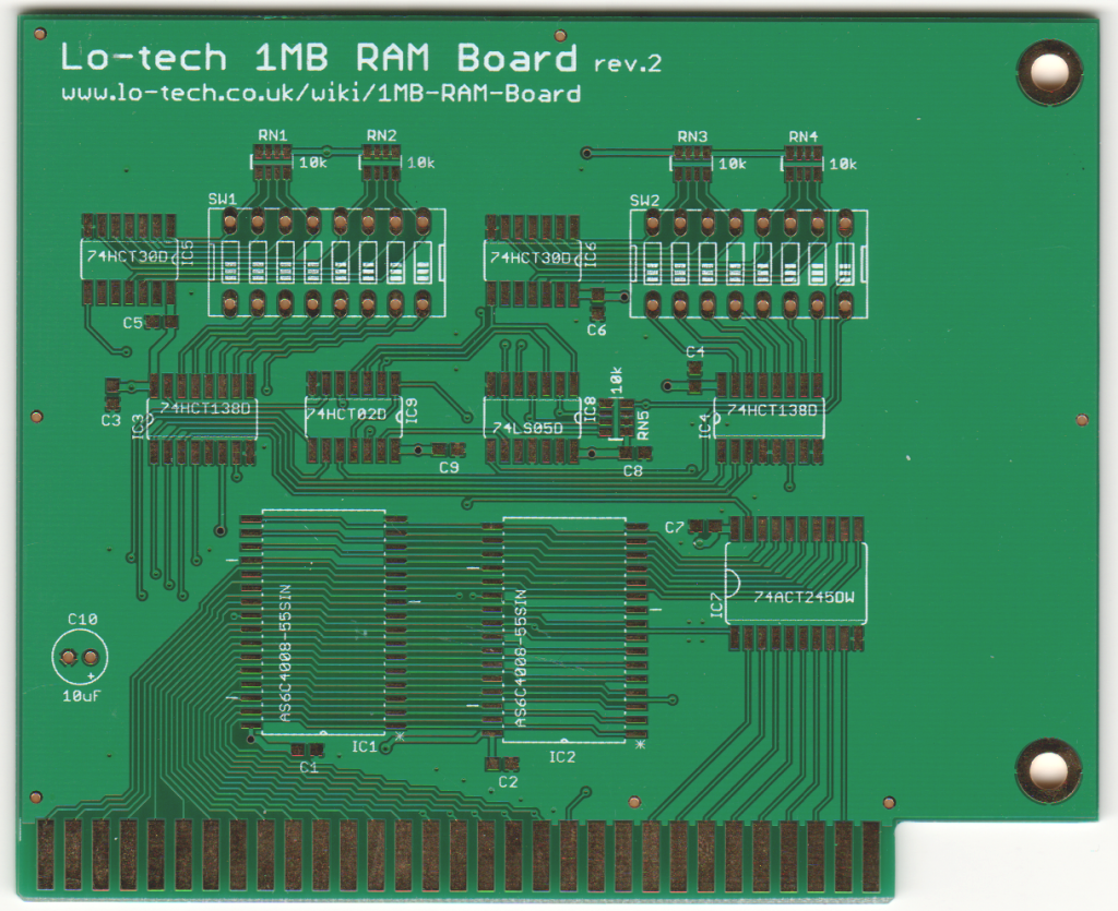 lo-tech » 1MB RAM Board PCB